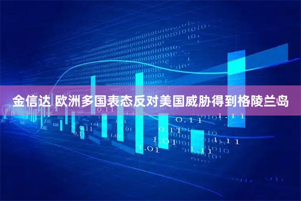 金信达 欧洲多国表态反对美国威胁得到格陵兰岛